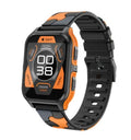 Front view of the black COLMI P73 Bluetooth calling smartwatch showing the 1.9-inch HD full-touch display, digital health interface, and comfortable silicone strap for daily fitness tracking.