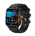 COLMI P76 smartwatch featuring a bright 1.96-inch IPS full-touch display and strong sporty design, highlighting Bluetooth calling and 3ATM water resistance.