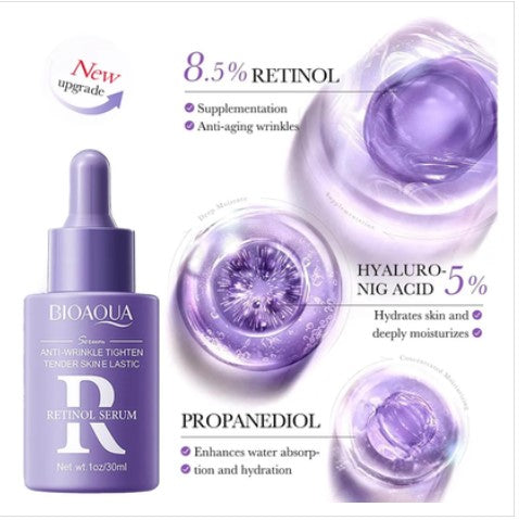 Bioaqua R Retinol Serum 30ml: Beginner-Friendly Anti-Aging & Pore Care