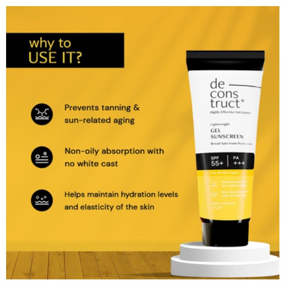 Deconstruct Lightweight Sunscreen Gel SPF 55 Plus PA Plus