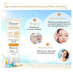 Disaar Sunscreen SPF 90 Instant Protection UVA UVB Foundation PA plus plus plus Oil Free Sunblock