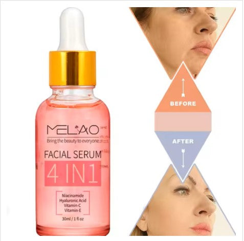 MELAO 4-in-1 Face Serum with Vitamin C & Niacinamide | Beginner Hydration for Dull Skin