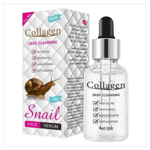 Collagen Deep Cleansing Snail Face Serum 30ml for Dry, Dehydrated & Dull Skin