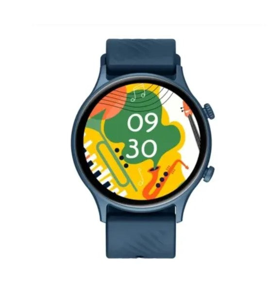 Zeblaze Btalk 2 Lite smartwatch displaying a colorful digital watch face on its 1.39-inch IPS HD screen, highlighting its lightweight chassis and IP68 waterproof design.