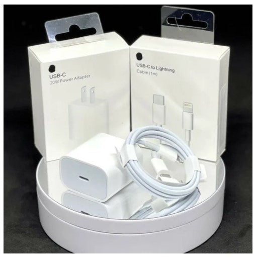 Iphone 20W PD Premium quality Fast Charger Adapter with USB-C to Lighting Cable For 13 pro max/13 pro/13/13 mini/ 12 pro max, 12 pro, 12, 12 mini, 11 pro max, 11 pro, 11