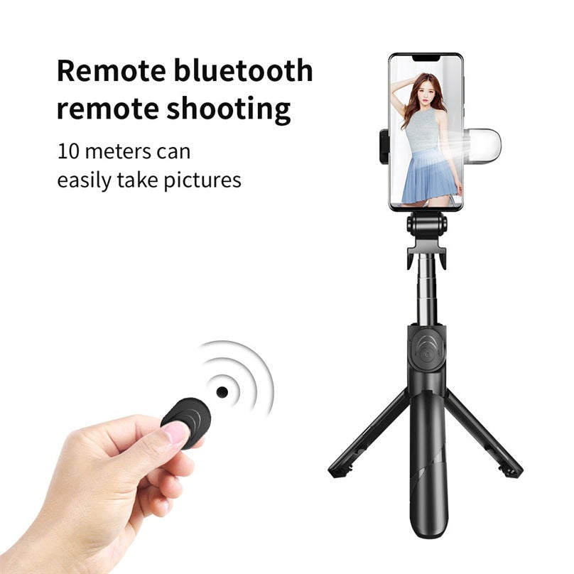 XT-02 H1 Bluetooth Wireless Remote Selfie Stick Holder Handheld Monopod Selfie Stick with Tripod Stand